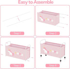 GRANNY SAYS Toy Box for Boys Girls, Extra Large Toy Chest Storage with Wheels, Metal Kids Toy Storage Organizer for Living Ro