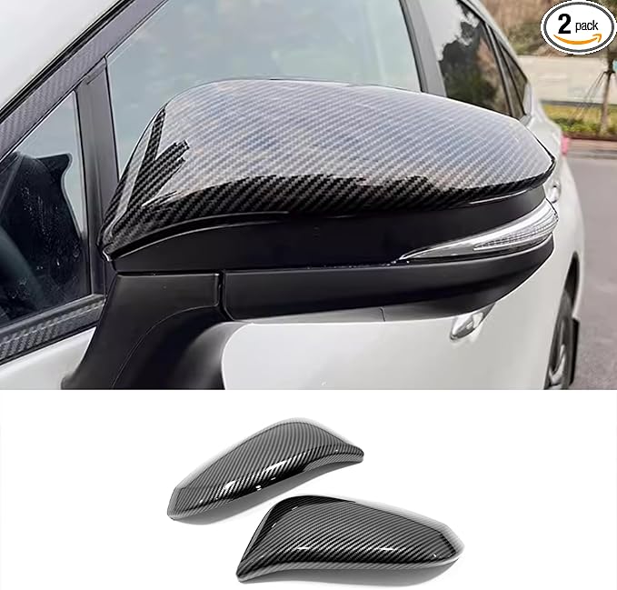 Car Accessories Fit for Toyota VENZA 2021 2022 2023 2024 Car Door Side Rearview Mirror Cover Trim (Carbon Fiber Style) 2PCS ABS