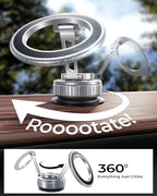 MRGLAS 2026 Upgraded 360° Rotation Vacuum Magnetic Phone Holder Stand,for Magsafe Suction Cup Phone Mount [109+LBS Strongest Suction & Magnetic] Adjustable Swivel Lock, for Your Car/Gym/Mirror/Kitchen