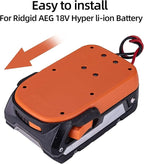 Jumper Cable Clamps Kit for Ridgid 18V Battery Jumper Starter Automotive Booster Cables 6Ft 12AWG Power Tool Line for Car Riding Mower Motorcycle