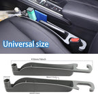 Supin Car Seat Gap Filler Set of 2, Multifunctional Seat Side Gap Filler with Organizer & Hook Function& 2 Storage for Stabilizing Phone,Keys Wallet, Fill The Gap Between Seat & Console (Gary)