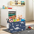FANKANG Storage Bins, Nursery Hamper Canvas Laundry Basket Foldable with Waterproof PE Coating Large Storage Baskets for Kids