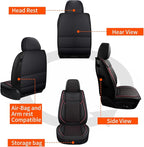 Nappa Leather Car Seat Covers Front Seats, Car seat Protector, Waterproof Car Seat Cushion, Universal Automotive Seat Covers 