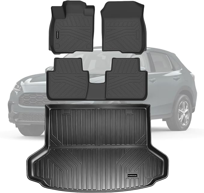 All Weather Car Floor Mats & Cargo Liner for 2023 2024 2025 2026 Honda HR-V Custom Fit HR-V Hybrid Accessories
