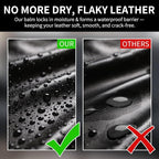 Leather Recoloring Balm and Leather Repair Kit for Furniture, Black Leather Restorer for Couches, Furniture, Car Seats, Leath