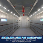 12V 300 LEDs Interior Van Light, White LED Ceiling Lighting Kits for Van RV Truck Boats Bus Cargo Trailers Lorries Transit Auto Vehicle, 100 Modules