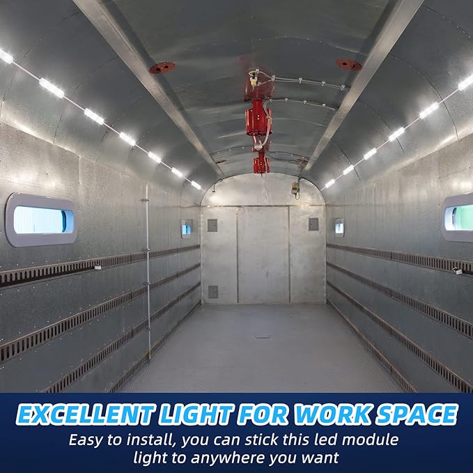 12V 300 LEDs Interior Van Light, White LED Ceiling Lighting Kits for Van RV Truck Boats Bus Cargo Trailers Lorries Transit Auto Vehicle, 100 Modules