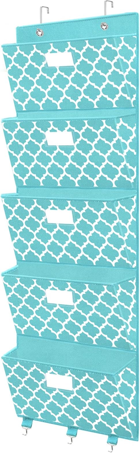 Over the Door File Organizer, Hanging File Folders, Wall Organizers and Storage for Mail, Magazine, Notebooks, Planners, Offi
