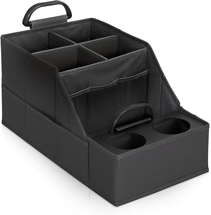 MULISOFT Car Seat Organizer- Backseat Car Organizer with 12 Storages Compartments and 2 Cup Holders, Organizers and Storage,