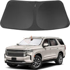 Front Windshield Sun Shade Foldable Car Front Window Sun Shade Windshield Shade Custom Fit for 2021-2025 2026 Chevrolet Tahoe Block UV Rays Accessories Heat Keep Cooler