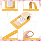Dunzy 30 Pieces Leather Luggage Tag Women Identifiers Travel Suitcase Tags for Luggage Travel Backpack Bag Wedding Favors Wom