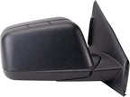 TRQ Driver and Passenger Side Mirror Assembly Set Power Foldaway Textured Black Compatible with 2009-2010 Ford Edge 2011 Ford