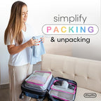 MUMI Packing Cubes - 5 Compression Packing Cubes for Travel, Luggage Organizer Bags for Suitcases, Carry-On, Duffle or Backpa