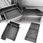 SHAOHAO 2Pcs for 2025 2026 Nissan Pathfinder Center Console Organizer& Lower Organizer for 2023 2024 2025 2026 Nissan Pathfinder Accessories (S/SV/SL/Rock Creek/Platinum) Double Space Storage Box Tray