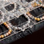 SPAKOWN Earring Organizer, Acrylic Earring Box Large 30 Compartments Jewelry Holder Organizer with 5 Drawers Stackable Earrin
