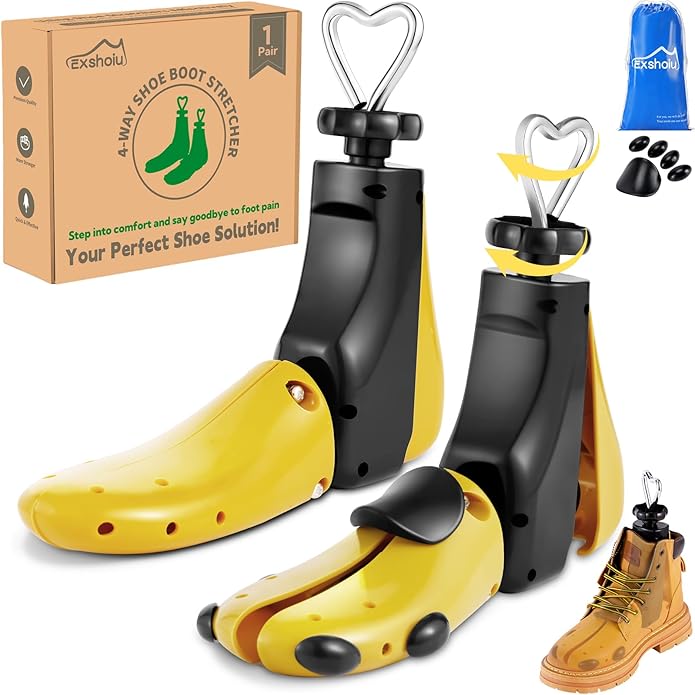 Shoe Stretcher Men, Women Leather Boot Stretcher for Wide Feets, Shoe Tree Adjustable Boot Widener Stretcher