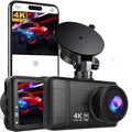 Dash Cam Front and Rear, 4K HD Dash Cam for Cars Built-in WiFi, Car Camera with Night Vision, 64GB Card, 170°Wide Angle, WDR, 3" IPS Screen, Loop Recording, G-Sensor, 24 H P Monitor (K26)
