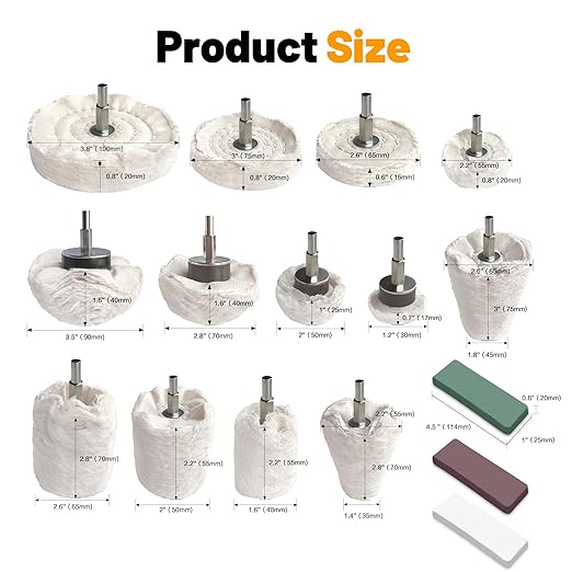 13Pcs Buffing Wheel for Drill, 3 Polishing Compounds, Aluminum Wheel Polishing Kit, Buffing Pad Polishing Tool for Car, Motorcycle, Metal, Stainless Steel, Jewelry, Wood, Ceramic, Glass