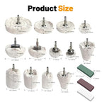 13Pcs Buffing Wheel for Drill, 3 Polishing Compounds, Aluminum Wheel Polishing Kit, Buffing Pad Polishing Tool for Car, Motorcycle, Metal, Stainless Steel, Jewelry, Wood, Ceramic, Glass