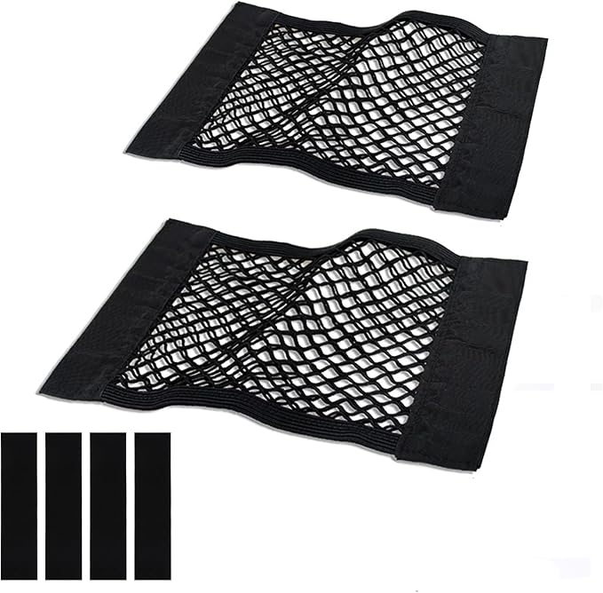 Universal Mesh Cargo Net for Car Trunk Storage,Elastic Small Automotive Cargo Net Pocket Wall Sticker Organizer Pouch Bag Stor
