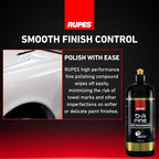 RUPES 9.DAFINE Pack of 1 1000 ml Yellow D-A Fine High Performance Polishing Compound for Car Detailing & Removing Scratches | Removes Fine Defects | Micro-Abrasive Technology | Removes Swirl Marks