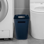 UUJOLY Plastic Small Trash Can Wastebasket, Garbage Container Basket for Bathrooms, Laundry Room, Kitchens, Offices, Kids Rooms, Dorms, 3.5 Gallon, Navy Blue