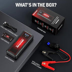 DBPOWER Jump Starter 4000A Peak 88.8Wh Portable Car Jump Starter (Up to All Gas/10L Diesel Engine) 12V Auto Battery Booster