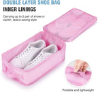 Mossio 6 Set Packing Cubes with Shoe Bag - Lightweight Travel Luggage Suitcase Organizers