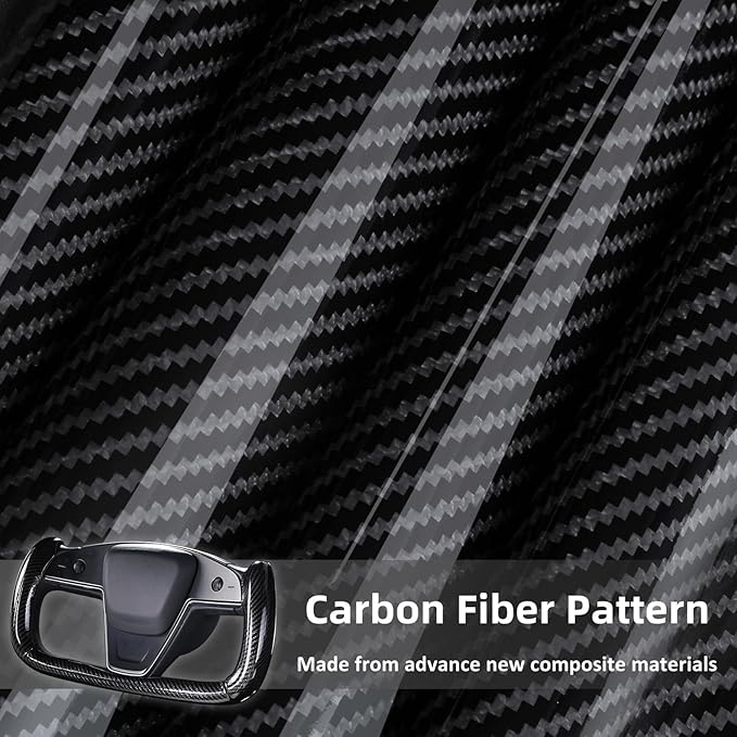 Steering Wheel Cover for Tesla Yoke Steering Wheel Cover Customzied for Tesla Model S 2021-Present/Model X 2021-Present Accessories,Anti-Slip,Comfortable Grip,Breathable,Bright Black