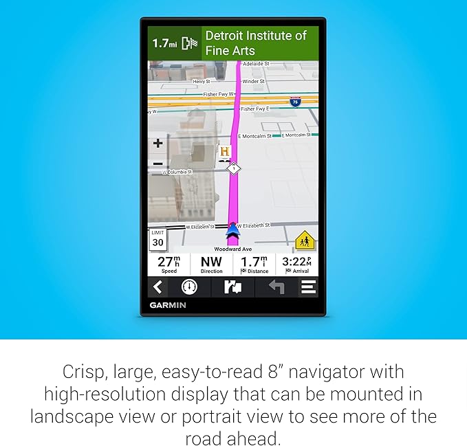 Garmin DriveSmart 86, 8-inch Car GPS Navigator with Bright, Crisp High-Resolution Maps and Garmin Voice Assist