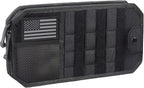 Tactical Molle Car Sun Visor Organizer – Semi-Rigid Storage Panel with Zipper Pouch & Glasses Clip, Universal Organizer for Cards, Pens & Tactical Gear, Fits All Cars, SUVs, Trucks