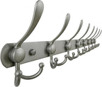 Dseap Coat Rack Wall Mount - 29.5” Long 8-Tri-Hooks Heavy Duty Coat Hanger Rail Wall Hooks for Hanging Coats Hats Clothing Cl