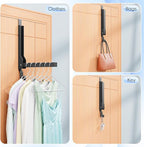 4 Pack Over The Door Hanger Folding Clothes Drying Rack, Folding Hanging Coat Rack for Indoor Laundry Room Compact Small Spac