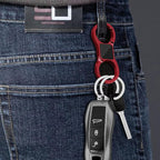 Key Chain Quick Release Spring 2 Pack with 4 Key Rings Heavy Duty Keychain Organizer for Men and Women