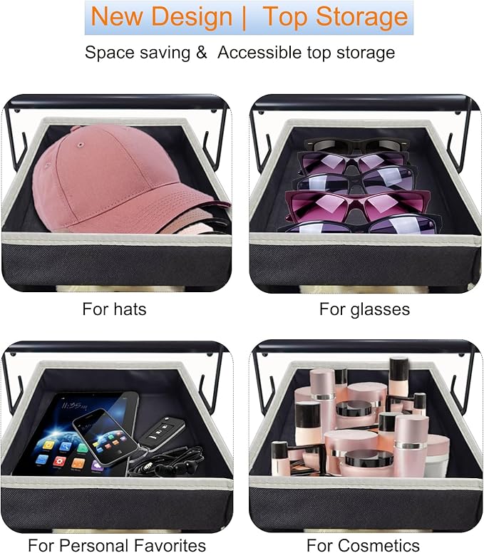 Large-Sized Hanging Shoe Organizer 10-Shelf, Sturdy Hanging Closet Organizer with 8 Side Pockets, Wider Hanging Shelves for S