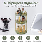 Asayuee 360 Rotating Makeup Organizer,3 Tier Large Capacity Make Up Organizers and Storage,Skincare Perfume Vanity Organizers