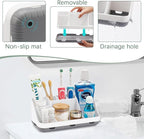 GFWARE Toothbrush Holders for Bathrooms Countertop Organizer - Kids Electric Toothbrush and Toothpaste Holder Detachable 7 Sl