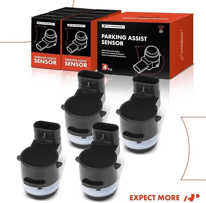 A-Premium 4-PC Reverse Backup Parking Assist Sensor Compatible with Select BMW & Mini & Porsche Models - X5 2014-2015, Cooper
