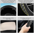 5D Honeycomb Black Car Steering Wheel Cover,14.5-15 Inch Universal Carbon Fibre Leather Covers Breathable Anti-Slip Odorless 