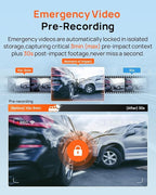 70mai 4K Dash Cam Front and Rear, Built in Wi-Fi 6 & GPS Car Camera, Super Night Vision, ADAS, 3'' IPS Screen, 24H Parking Mo