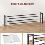FAVOOSTY 2-Tier Expandable Shoe Rack, Adjustable Shoe Shelf Storage Organizer Space Saving Metal Free Standing Shoe Rack for 
