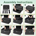 ANILD Golf Trunk Organizer, 2 Layer Golf Storage Case with Separate Ventilated Compartment for 2 Pair Shoes, for Balls, Tees,