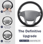 Steering Wheel Cover for Chevy (Chevrolet) Equinox 2010-2017/ GMC Terrain 2010-2017/ Buick Lacrosse 2010-2015/ Regal 2011-2013(Black)