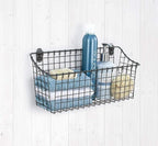 Spectrum Diversified Vintage Wall Mount Storage Basket, X-Large (Pack of 2), Industrial Gray