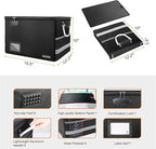 BALAPERI Fireproof Document Box with Lock, Portable File Box with Handle, Locking File Organizer Storage Box for Legal/Letter