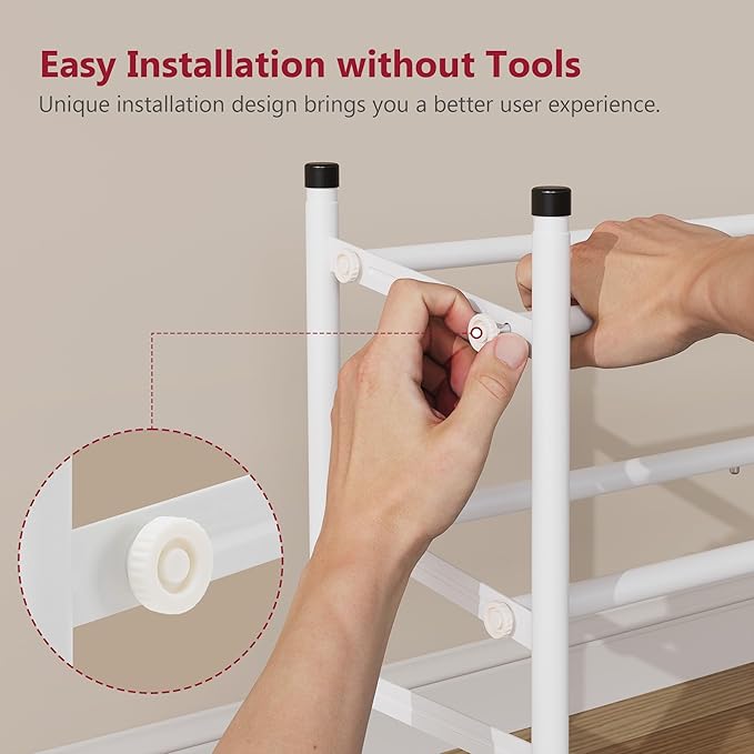 Tajsoon Expandable Shoe Rack for Closet 2 Tier, 28“-41“ Adjustable & Stackable Shoe Shelf Storage, Metal Shoe Rack Organizer 