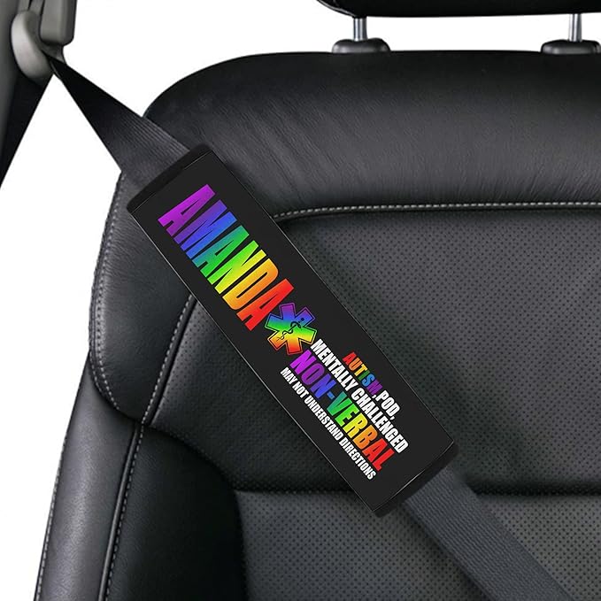 Autism POD Non Verbal Autism Awareness Seat Belt Cover for Kid Family Special Need Autistic Medical Alert Car Cushion Cover Support Autism Gift Personalized Name 39