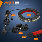 Nilight 48 Inch Truck Tailgate Strobe Light Strip Tail Emergency Bar Rear Window Warning Lamp Ultra-Bright Double Row 288 LED for Pickup Trailers Construction Vehicles Car SUV, Amber White