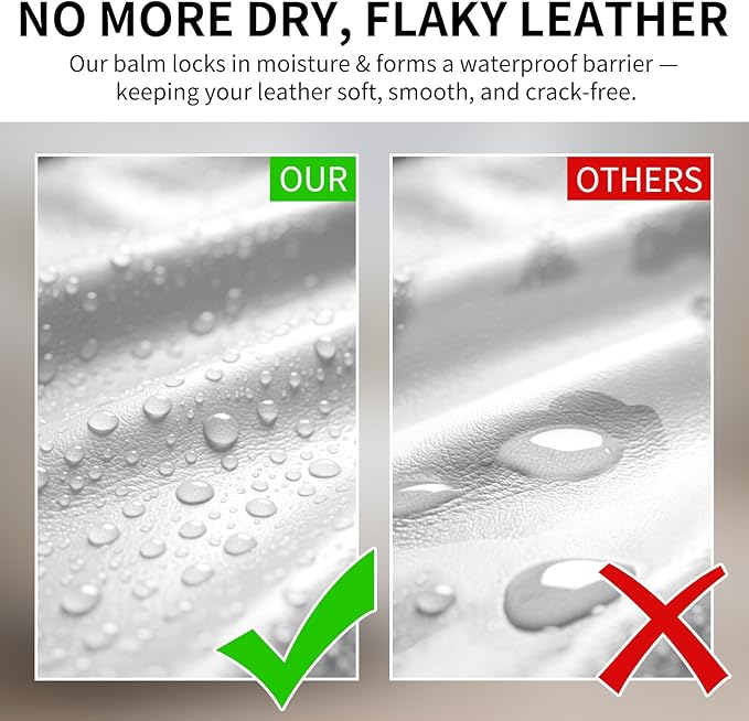 Leather Recoloring Balm with 100ml Mink Oil, White Leather Repair Kit and Scratch Remover for Furniture, Car Seats, Sofas, Dy