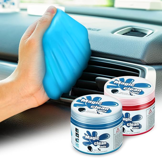 DNA MOTORING 2 Pack Car Cleaning Gels Auto Detailing Tools Cleaning Putty Car Interior Cleaner, Car Jelly Cleaner, Keyboard C